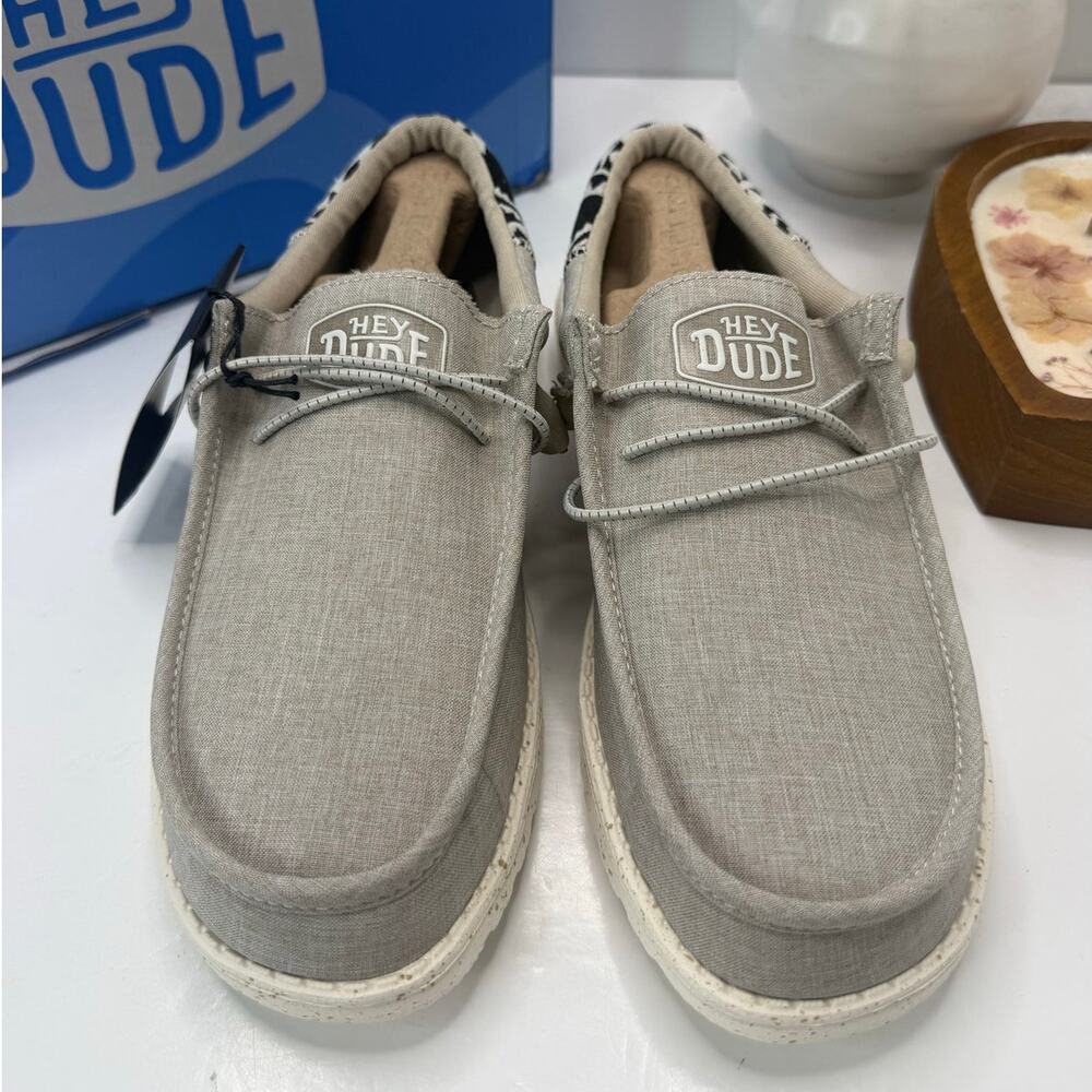 New Hey Dude Wally Funk Jacquard Slip-On Casual Loafers Gray Men's 8 NWB - Picture 5 of 10
